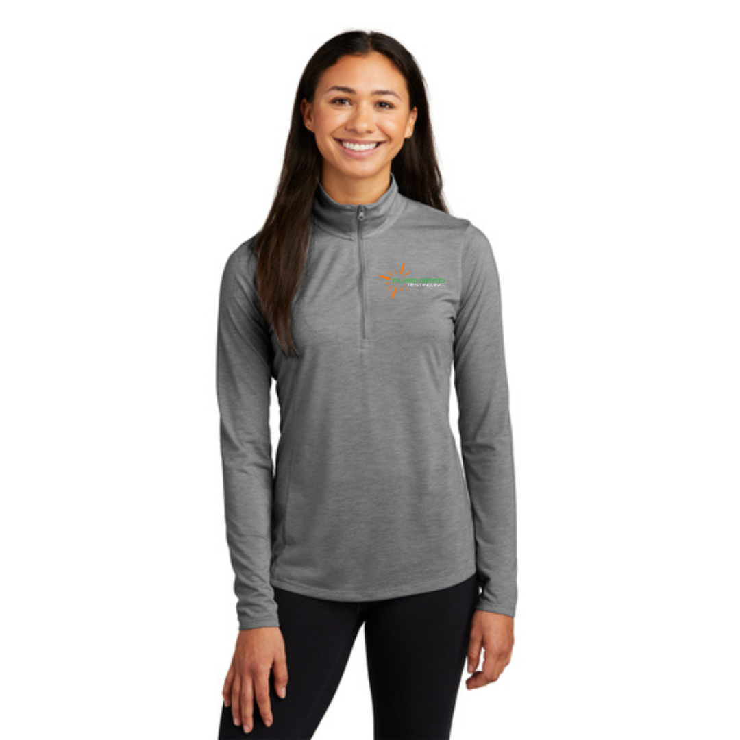 Sport-Tek ® Ladies PosiCharge ® Tri-Blend Wicking 1/4-Zip Pullover