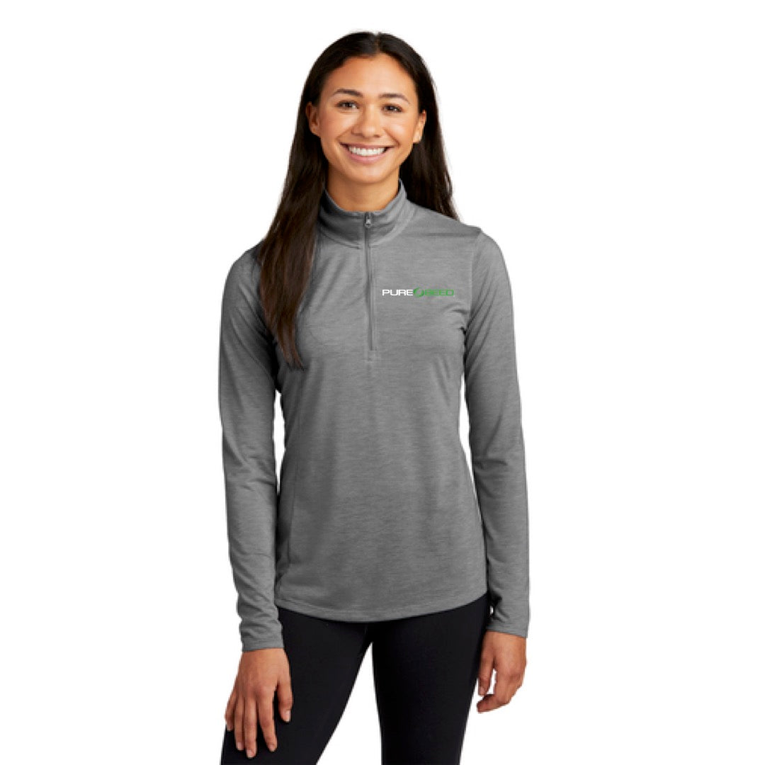 Sport-Tek ® Ladies PosiCharge ® Tri-Blend Wicking 1/4-Zip Pullover