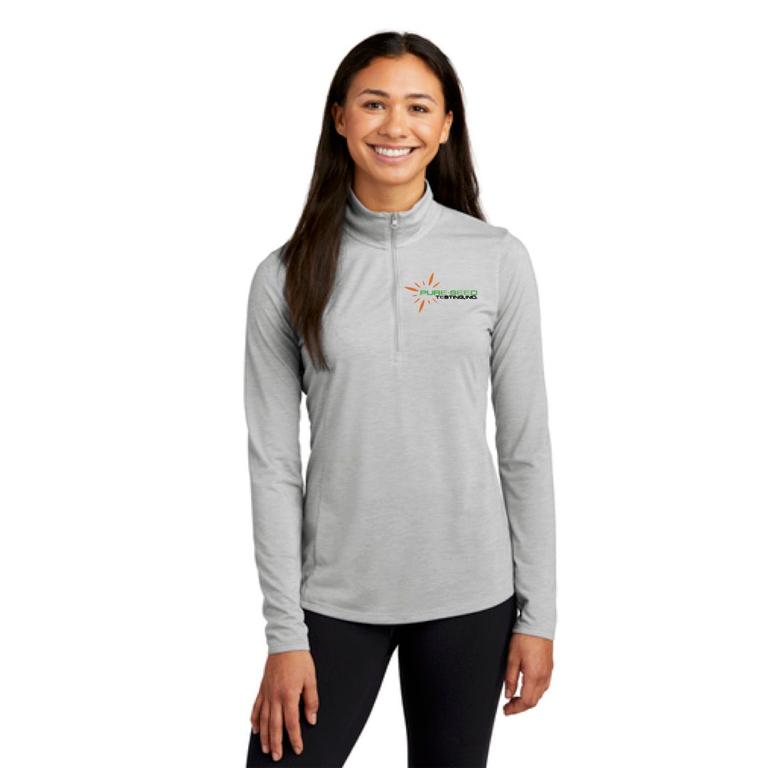 Sport-Tek ® Ladies PosiCharge ® Tri-Blend Wicking 1/4-Zip Pullover
